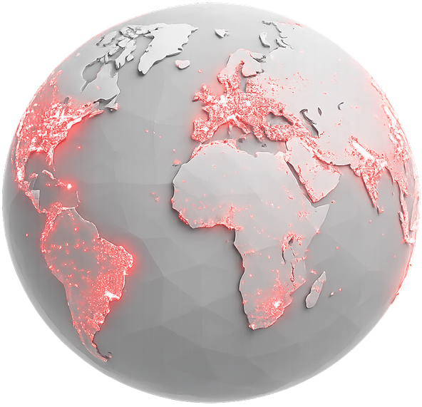 Mapa del mundo con los países donde hay moteros con Upbikers